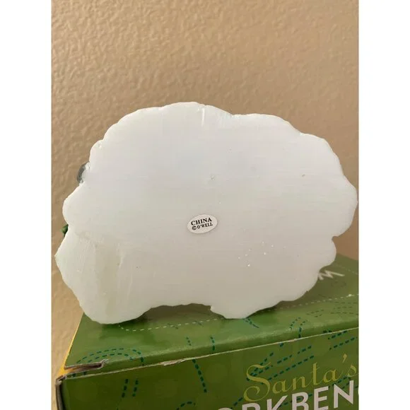 Santa’s Workbench Duck Pond Trees Resin Village Accessory 2002 w/ Box Pre-Owned - Picture 11 of 12